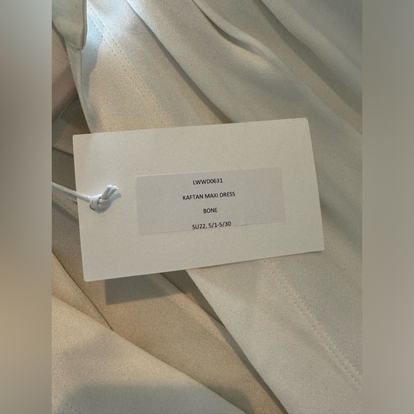 FRAME Silk Kaftan Maxi Dress White - Picture 11 of 12